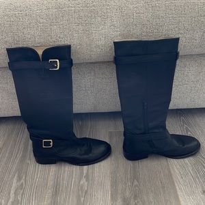 Coach Whitley Black Leather Riding Boots Size 7B